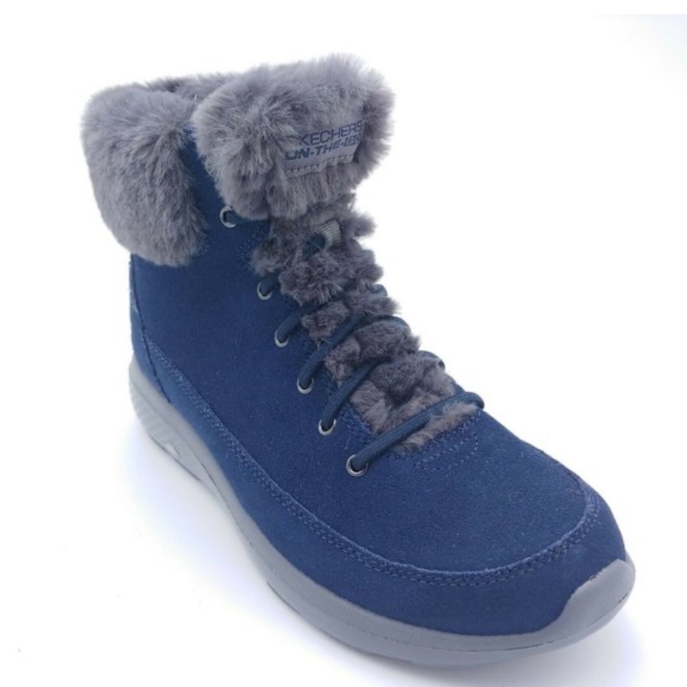 Skechers On-the-Go Water Repellent Suede Boots - Winter Chill women’s 8.5